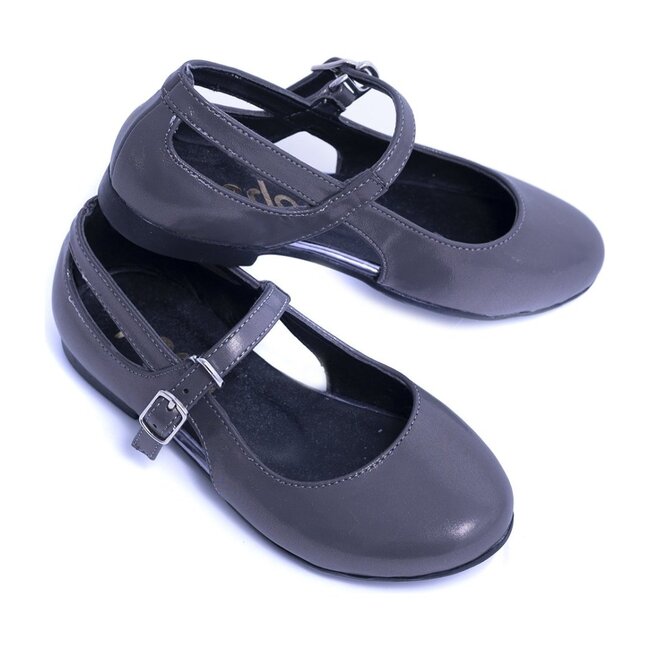 Toddler Cut-Out Flats, Dark Gray