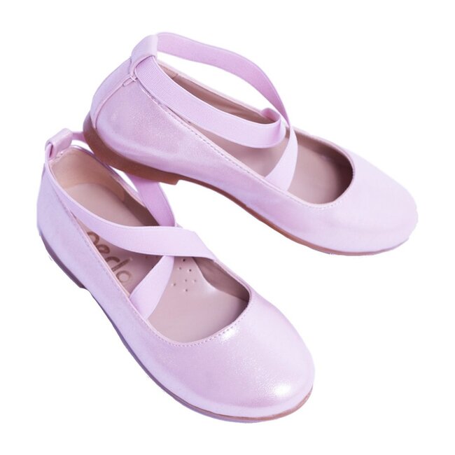 Satin Ballerina Flats, Pink
