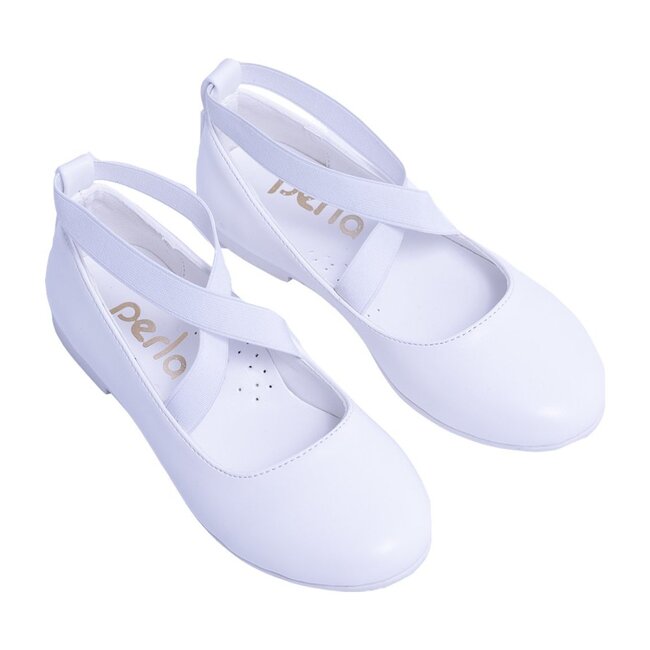 Satin Ballerina Flats, Snow White