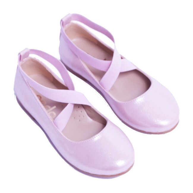 Satin Ballerina Flats, Pink