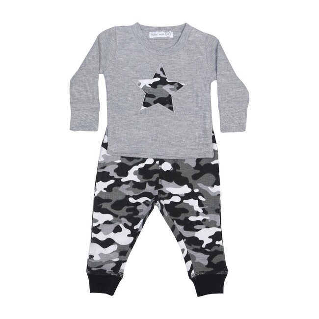 Star Thermal Two Piece Set, Heather & Camo - Loungewear - 1