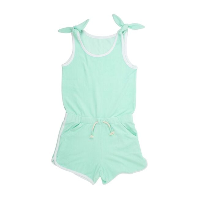 Terrycloth Romper Coverup, Mint