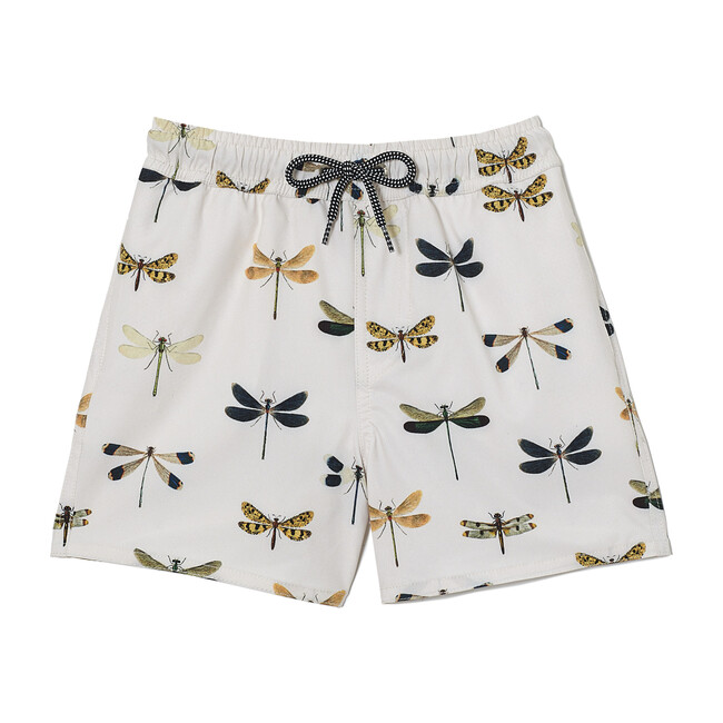 *Exclusive* Boys Nick Trunk, White Dragonfly - Swim Trunks - 1