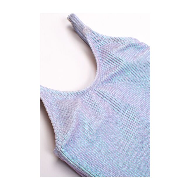 One Piece Swimsuit and Sequin Skirt, Metallic