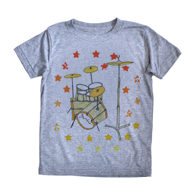 Drums T-Shirt, Grey