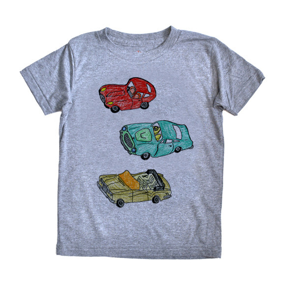 3 Cars T-Shirt, Grey