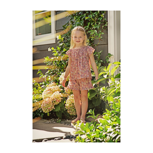 Lee Lee Ruffle Shorts, Summer Florals