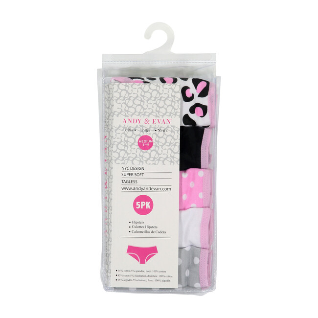 Girls Five Pack Hipsters, Packf