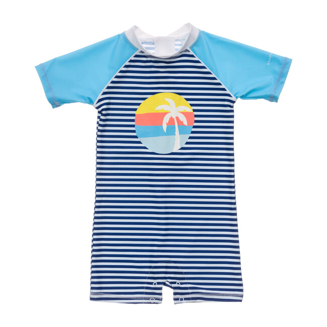 Sunset Stripe Baby Ss Sunsuit