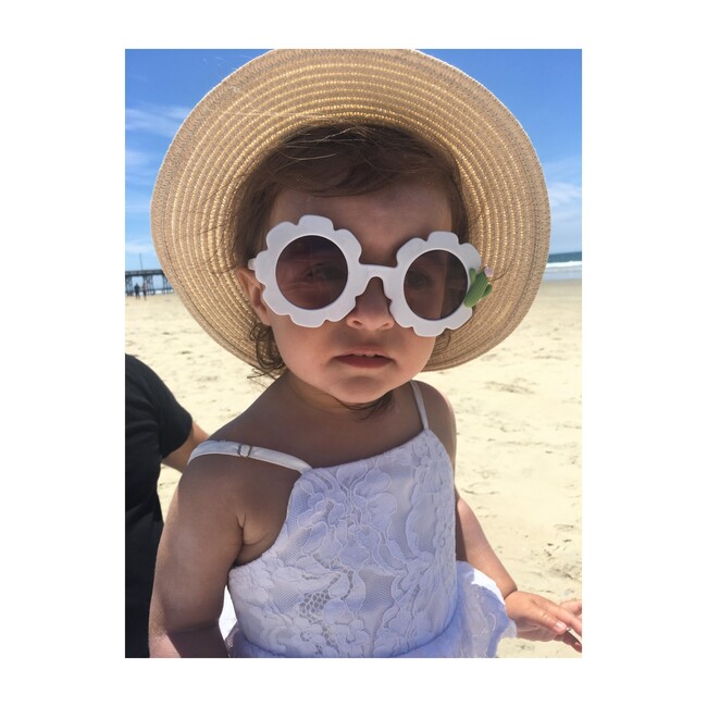 Cactus Monogrammable Sunglasses, White