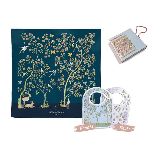 Swaddle & Bib Gift Set, Bloom Midnight - Mixed Gift Set - 1