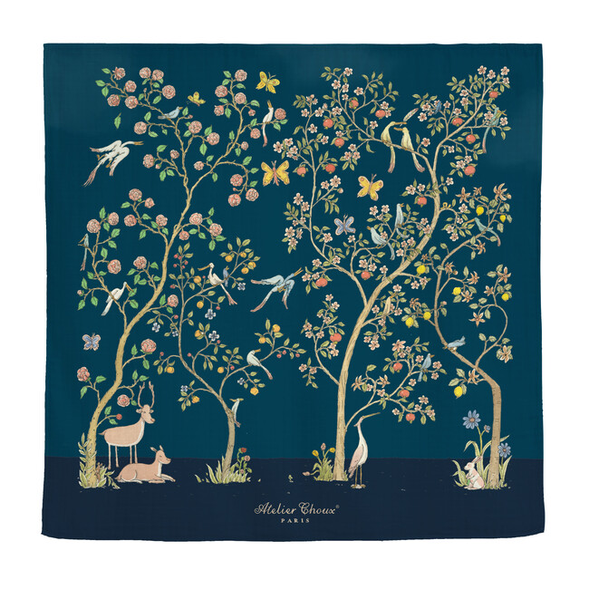 Swaddle & Bib Gift Set, Bloom Midnight