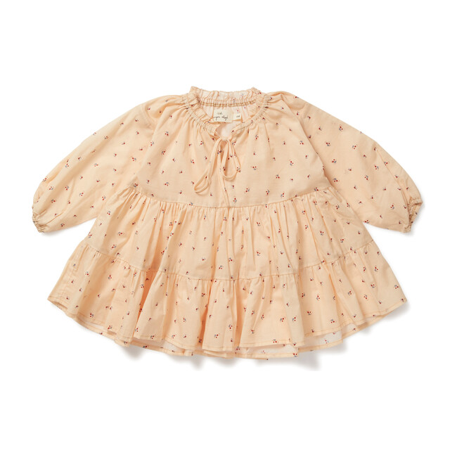 Pilou Dress, Bloom Red and Blue