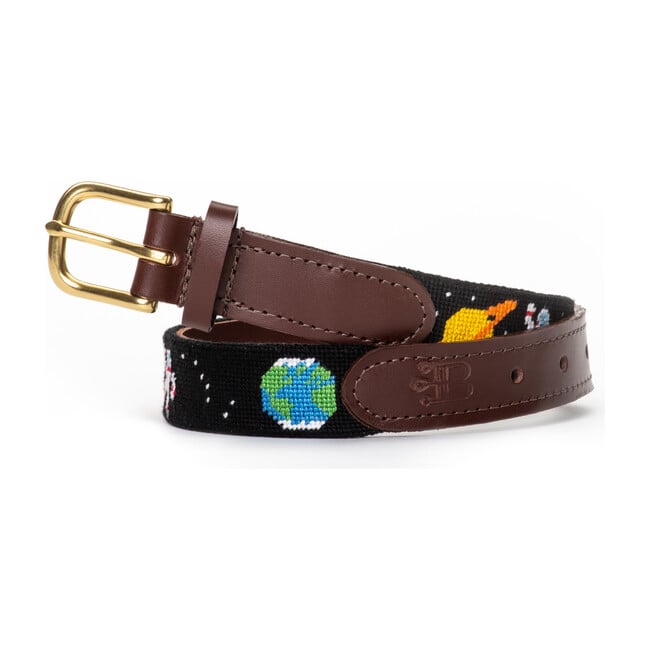 Out of This World Space Needlepoint Belt, Black
