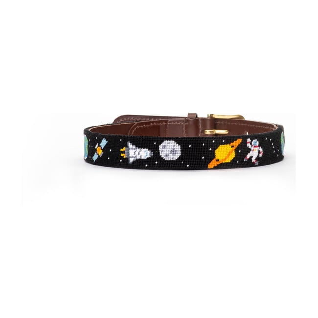 Out of This World Space Needlepoint Belt, Black