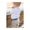 Classic Blue Stripe Needlepoint Belt, Blue - Belts - 7