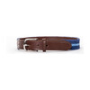 Classic Blue Stripe Needlepoint Belt, Blue - Belts - 8