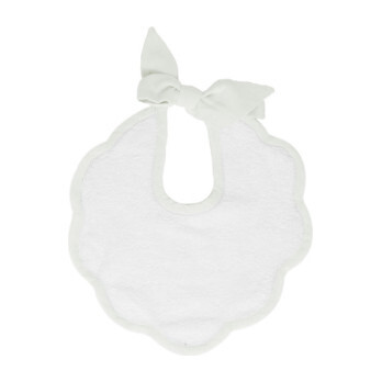 Scalloped Bib, French Grey