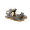 Glittered Sandals, Charcoal - Sandals - 1 - thumbnail