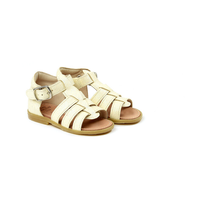Buckled Sandals, White