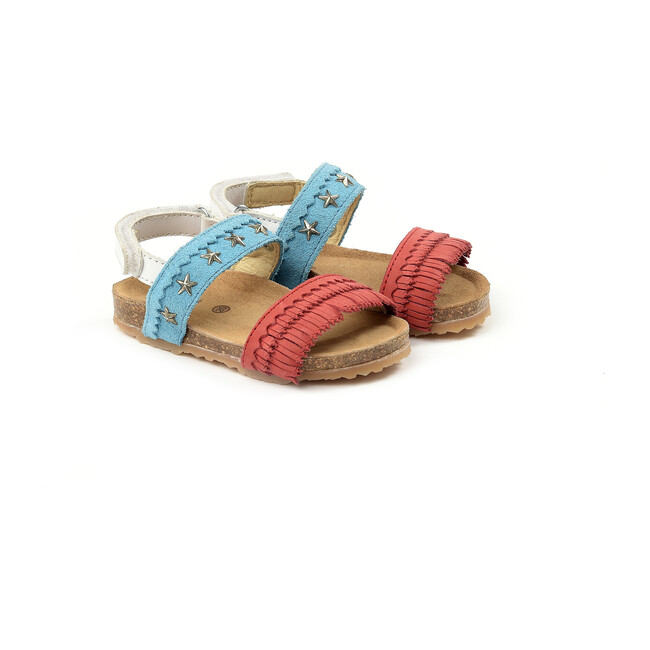 Sandals, Red/Turquoise