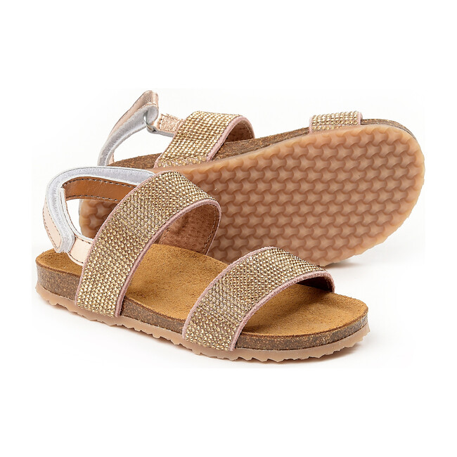 Glittered Sandals, Copper - Sandals - 2