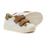 Double Strap Sneakers, White/Brown - Sneakers - 2