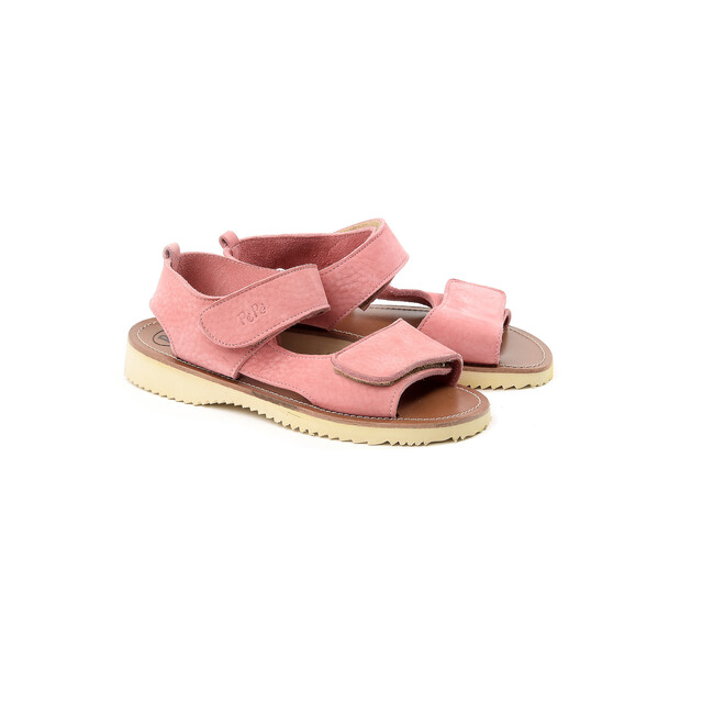 Velcro Strap Sandals, Pink