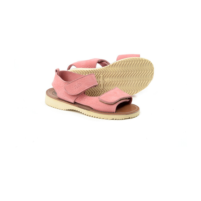 Velcro Strap Sandals, Pink - Sandals - 2