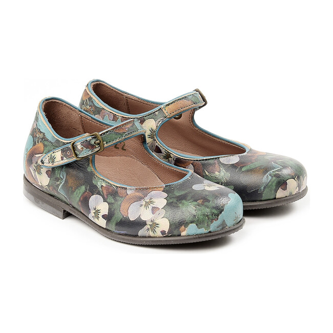 Floral Mary Jane, Purple - Mary Janes - 1