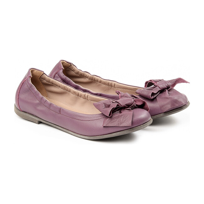 Bow Detail Ballerinas, Purple - Mary Janes - 1