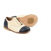 Lace-Up Shoes, Beige/Navy - Dress Shoes - 2