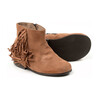 Side Zip Ankle Boots, Brown - Booties - 2 - thumbnail