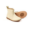 Side Zip Ankle Boots, Beige - Booties - 2