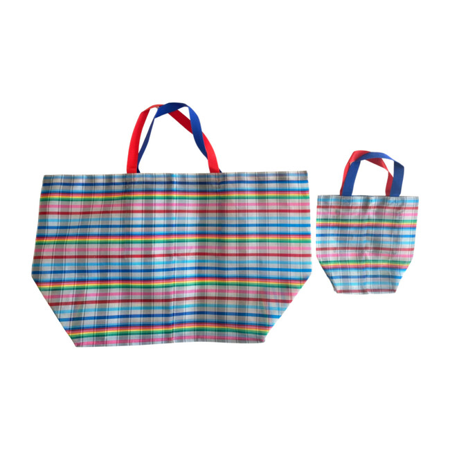 Grey Rainbows Oversized Beach Bag - Bags - 1