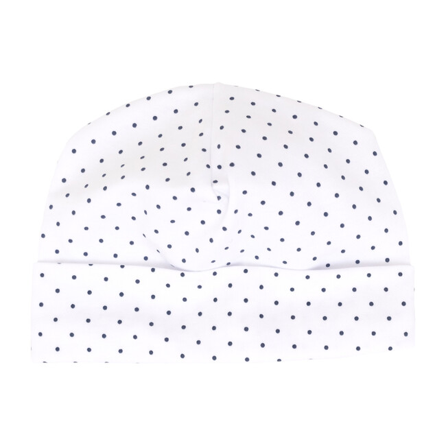 Navy Dot Receiving Hat