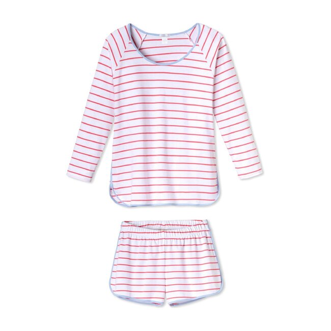 Women's Pima Long Short Set, Sorbet
