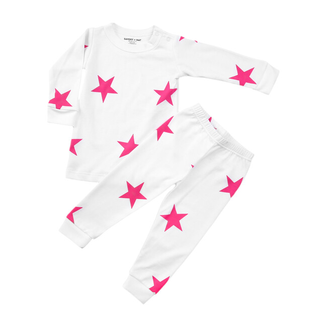 Bold Star Pajamas, Pink - Pajamas - 1