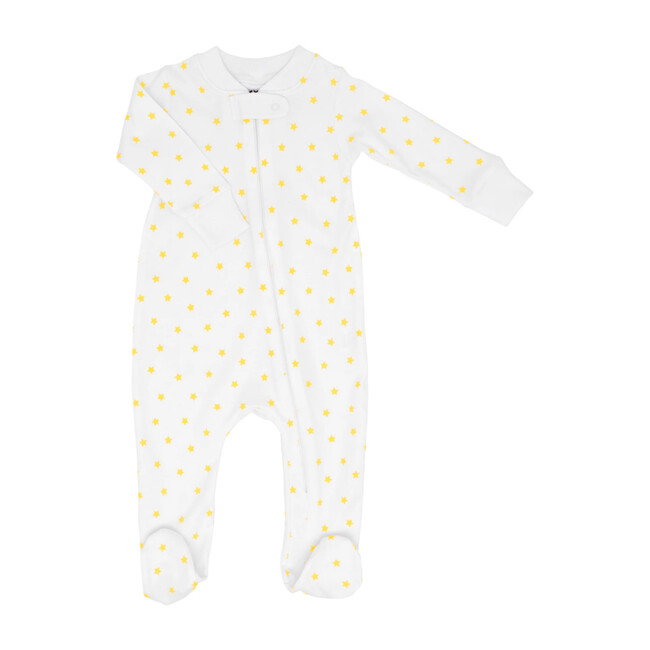 Mini Stars Zipper Romper in Yellow - Onesies - 1
