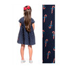Sunday Dress, Navy Candy Canes - Dresses - 3