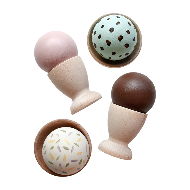 Wooden Ice Cream Scoop Set