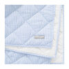 Reversible Play Mat, Pale Blue Gingham and White Linen - Playmats - 3