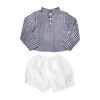 Harbor Island Stripe Shirt and White Linen Short Gift Set - Shirts - 1 - thumbnail