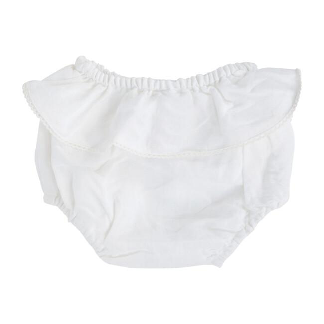 Frill Bloomer, White Linen
