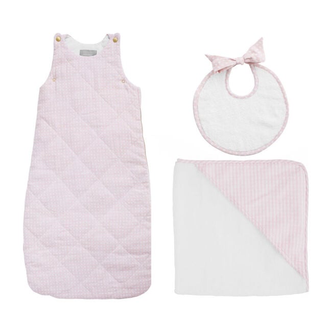 Bedtime Gift Set, Dusty Pink Gingham - Mixed Apparel Set - 1