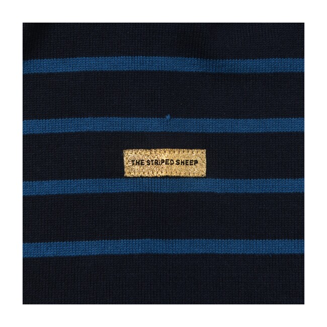 Women's Breton Stripe Top, Navy/Cobalt