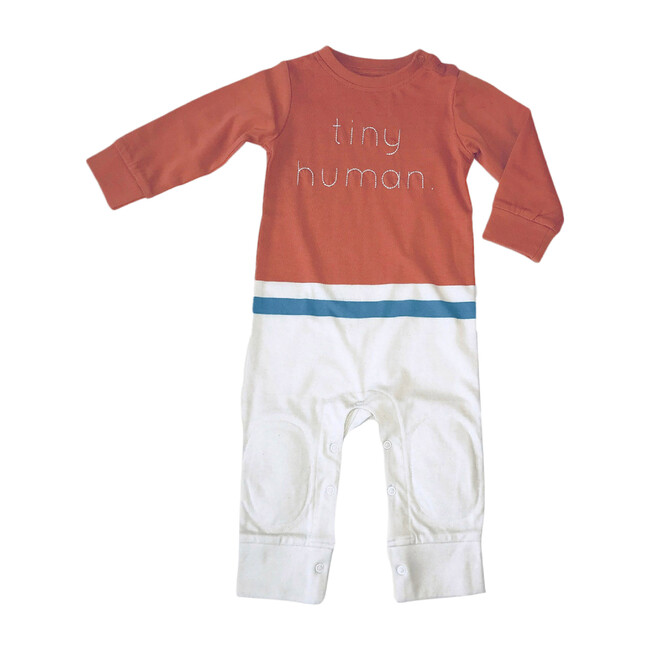 Colorblock Romper, Clay - Onesies - 1