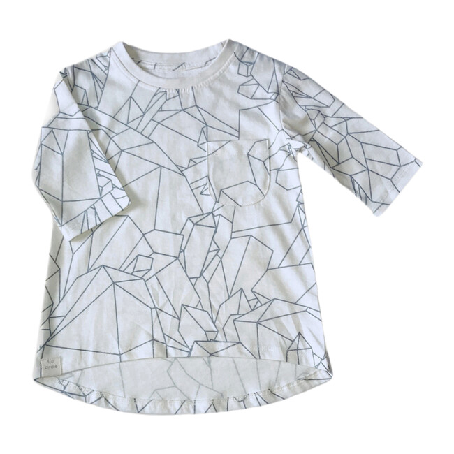 3/4 Sleeve Tunic, White - Tunics - 1