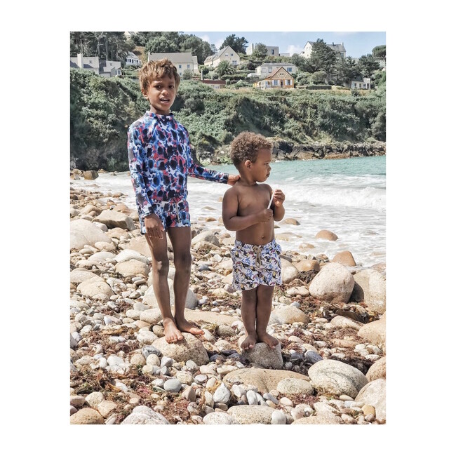 Zeus Toucan Printed Swim Shorts, White