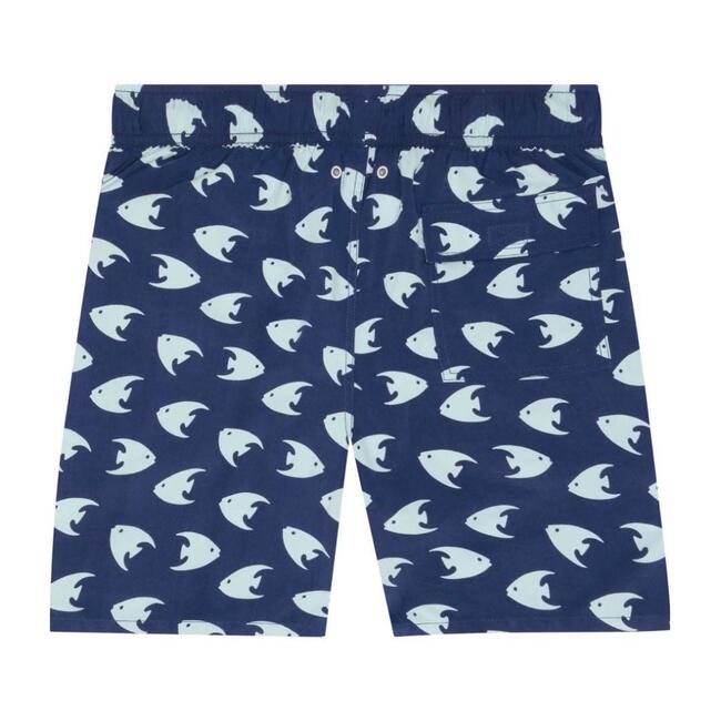 Men's Angelfish Swim Trunk, Deep Blue